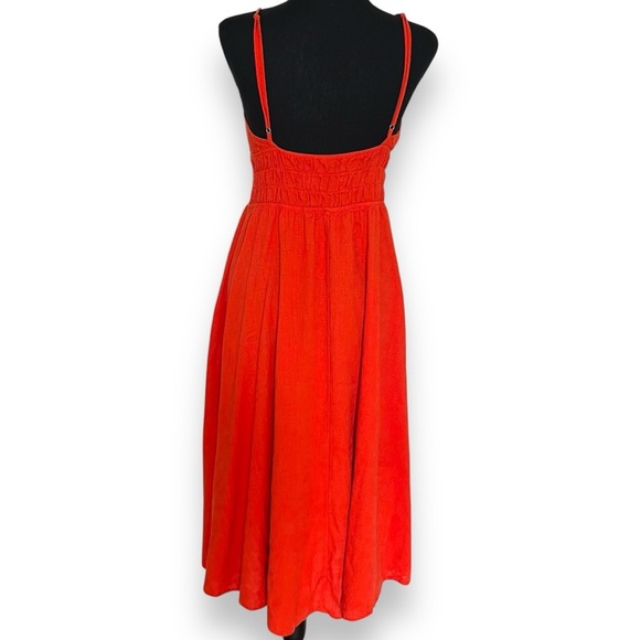 MVN The Label Feast of Fire Midi Dress Orange Size US 10 - Picture 3 of 11